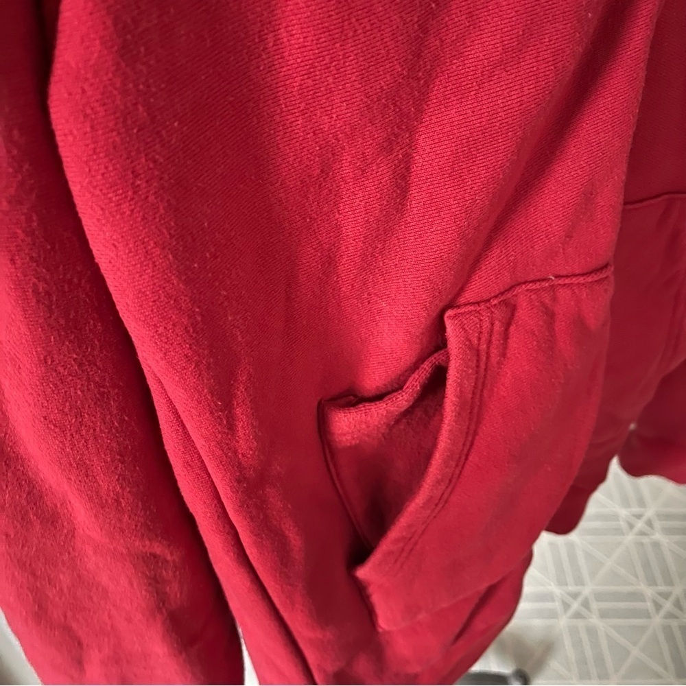 ORIGINAL FAKE sz 2 US sz S Red Zip Up Fleece Hoodie Medicom Toy KAWS - Picture 3 of 16